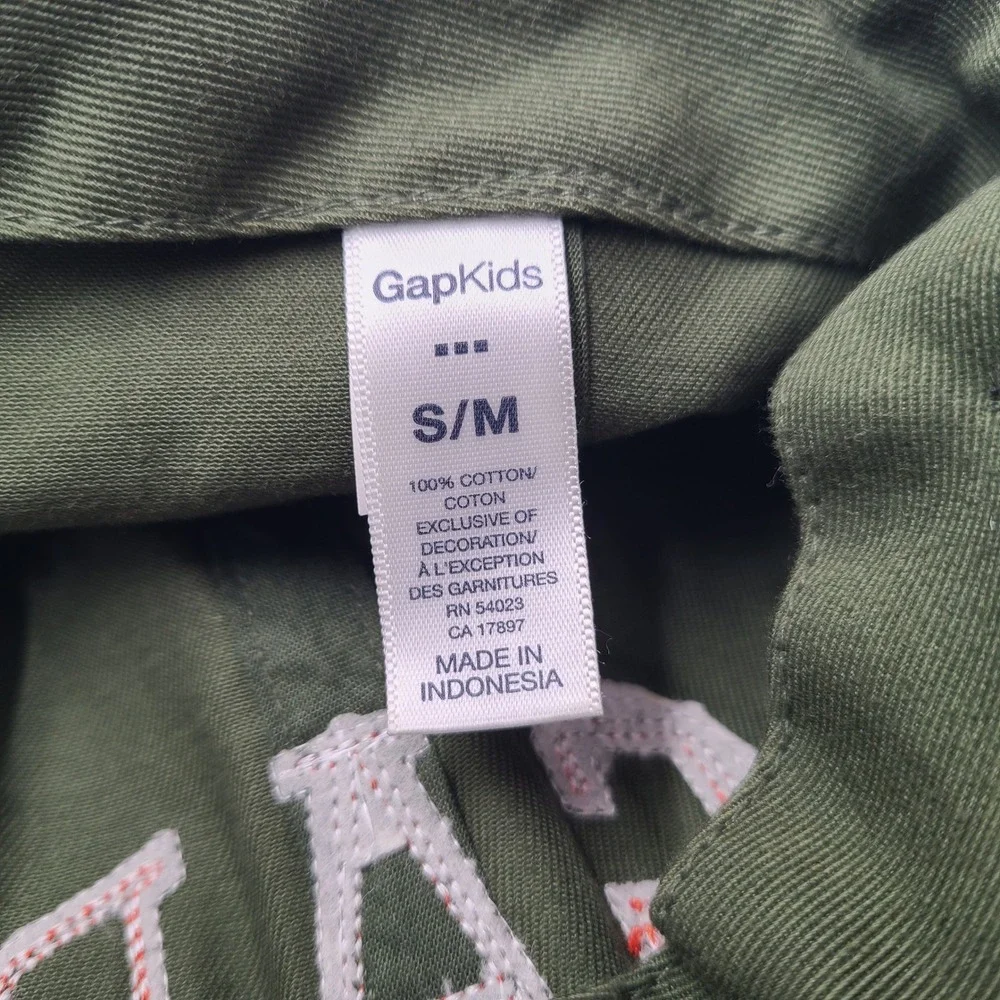 Kids Gap Hat Adjustable S-M Green Orange Logo Baseball Cap Casual Preppy Cotton